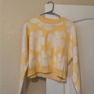 Yellow Floral Sweater